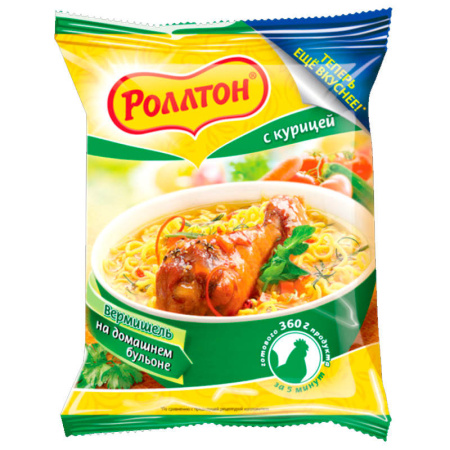 Вермишель б/п Роллтон говядина 60г*42